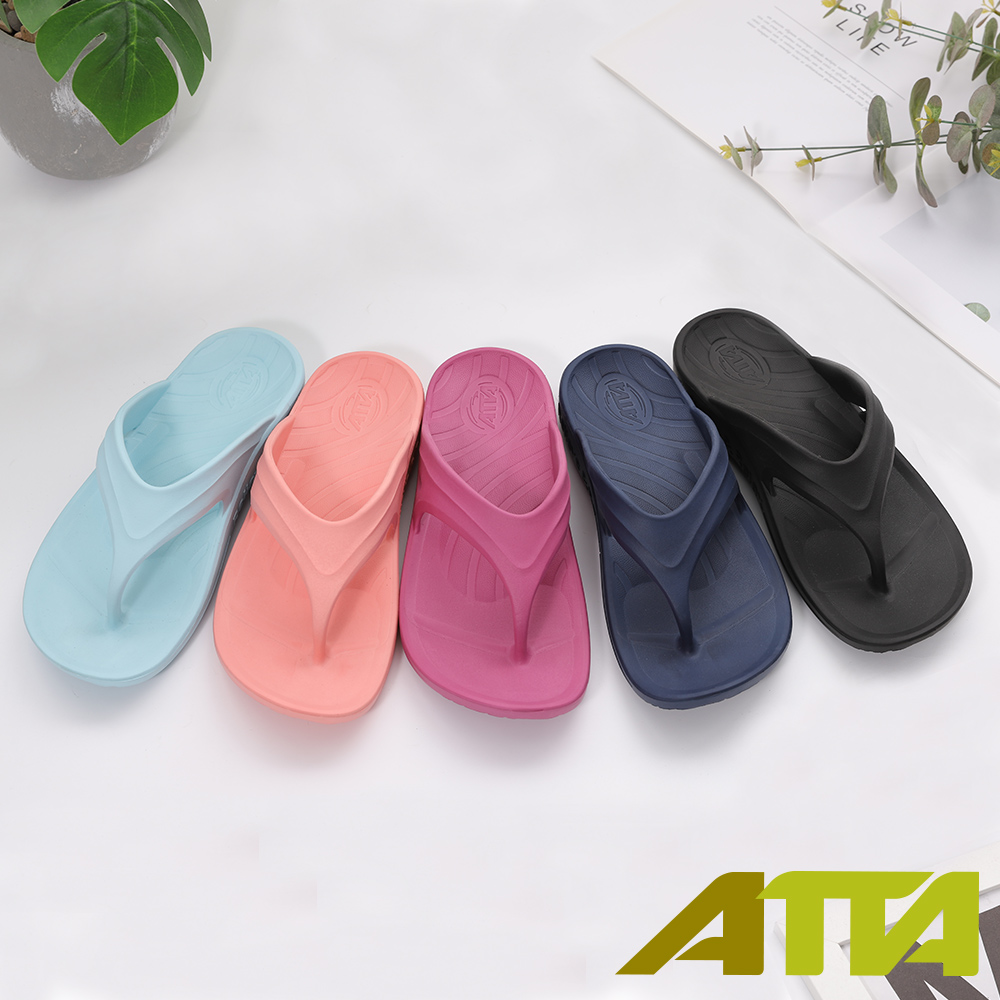 ATTA Lady's Pink EVA Flip Flops with Soft Waterproof Arch Support for Summer Spring Autumn Winter product view