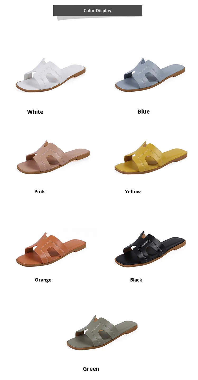 Foreign Trade Simple Style Solid Color Flip-Flops 2023 Spring/Summer Comfortable Outdoor Beach Wear-Resistant Sandals Women detail