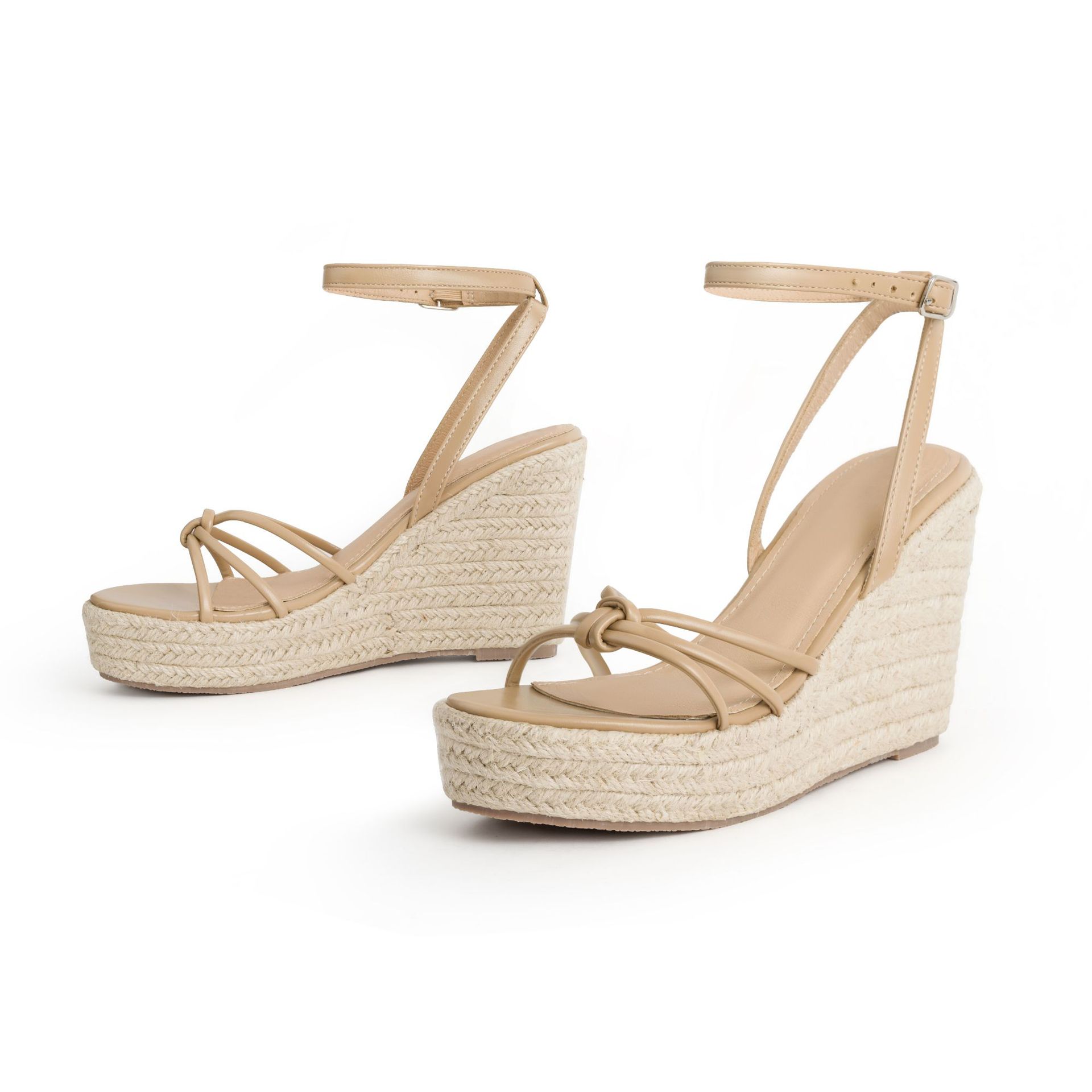 Women's High Heels Wedges Sandals Shoes Ladies Spring Summer Ankle Strap Thick-Soled Platform Roman Outdoor Sandalias OEM detail