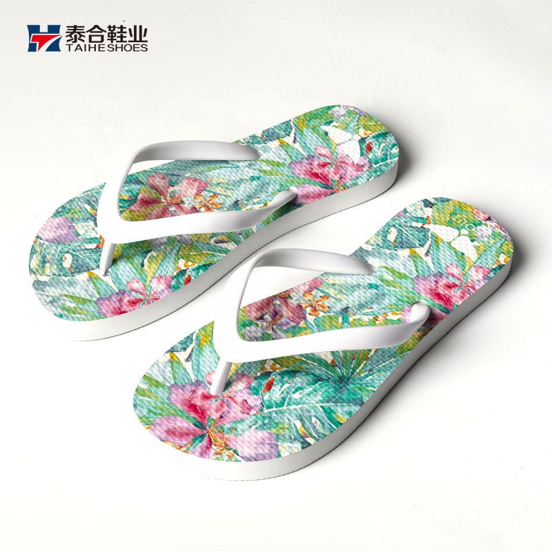 Women's Spring Summer Fashion Print Flip-flops Lightweight Anti-Slippery Customizable High Quality Cheap Wholesale product view