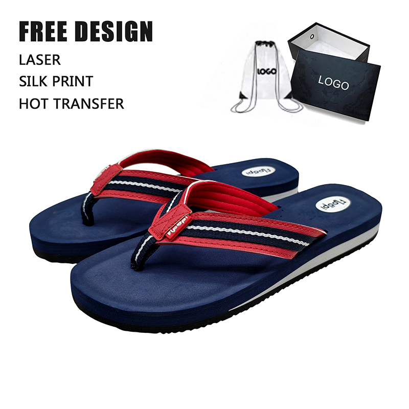Wholesale Women Webbing Thong Sandals Rubber Sole Soft Flip Flops Customized Logo Slipper Shoes for Women