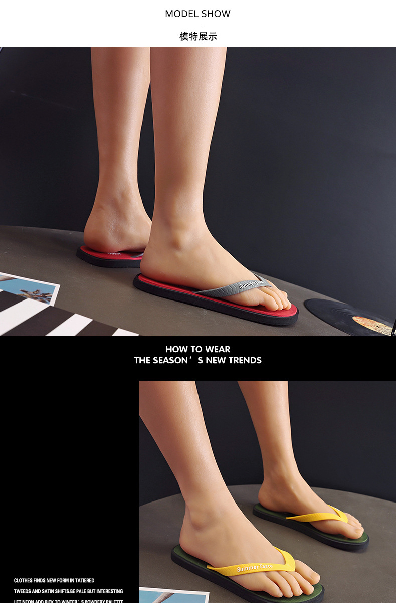 Summer Beach Casual Slipper Flip-Flops Logo Thong Flip Flop Sandal Outdoor Height Increasing Platform Style detail