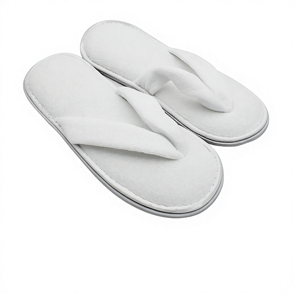 Hotel Disposable Cloth Guesthouse Room Amenities Cut-pile Flip-flops Thickened Non-slip Thong Sandals With Customizable Logo