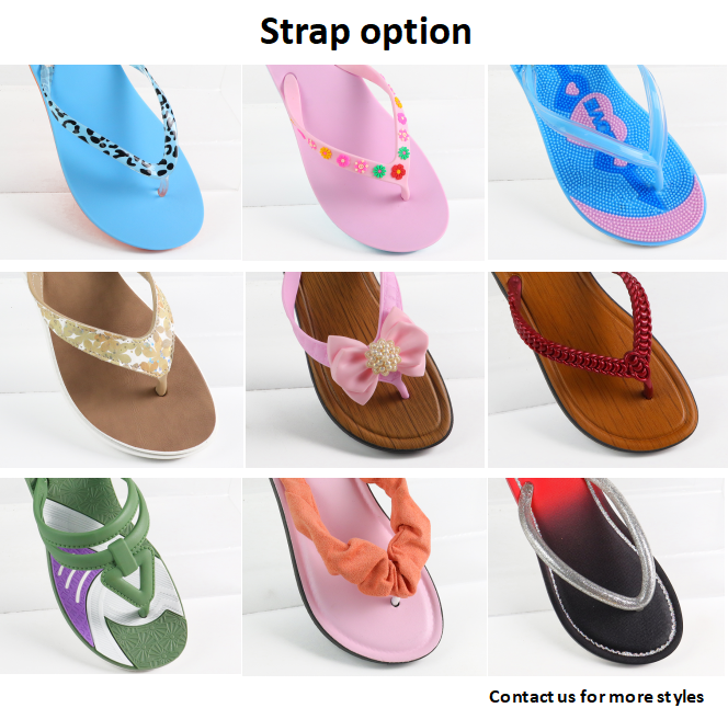 Custom PVC Flip-Flops Women Slippers Open Toe Beach Sandals Summer Wear product view