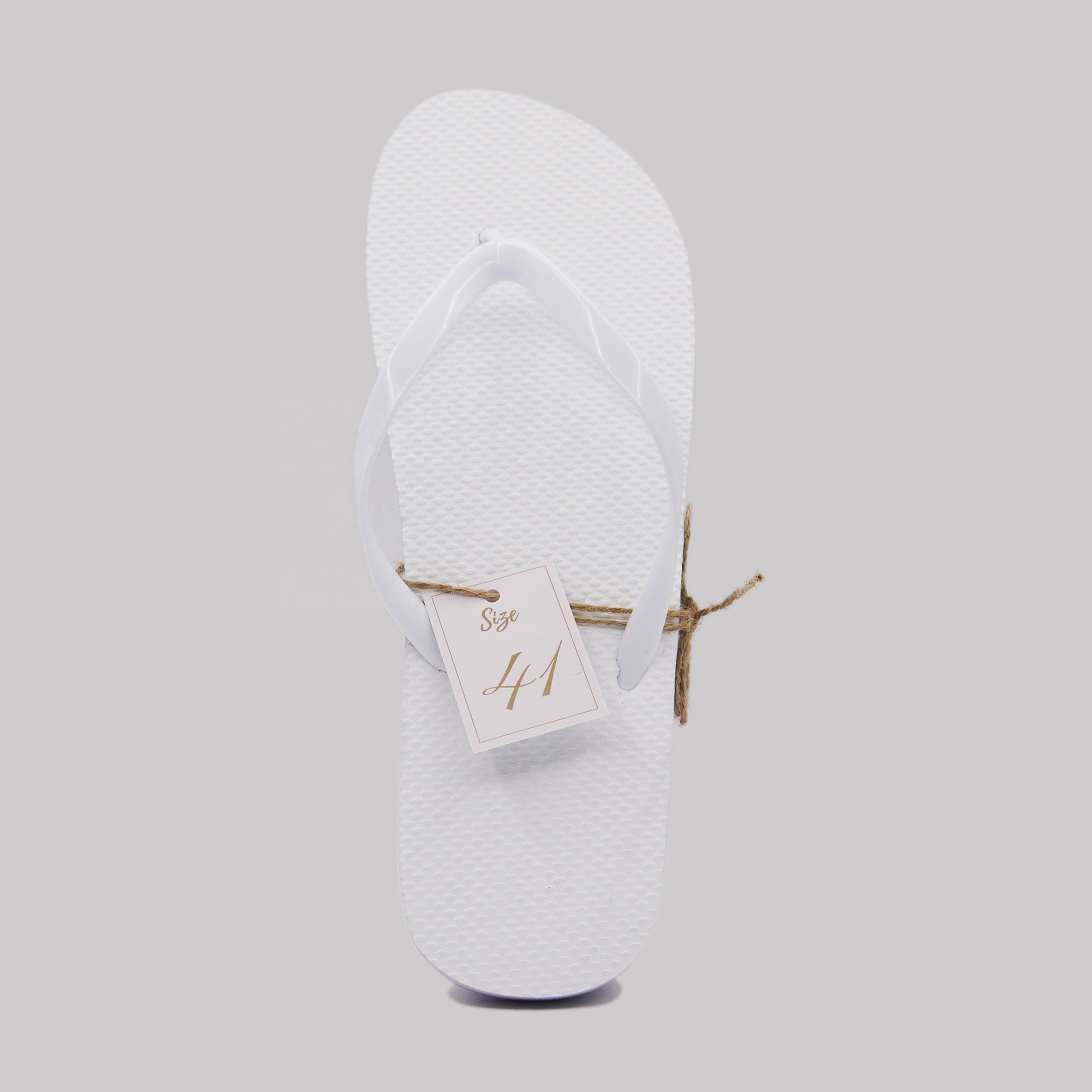 Custom Bulk Sandals for Men Women Wedding Pool Party Slippers White Flip Flops Wedding for Guests product view