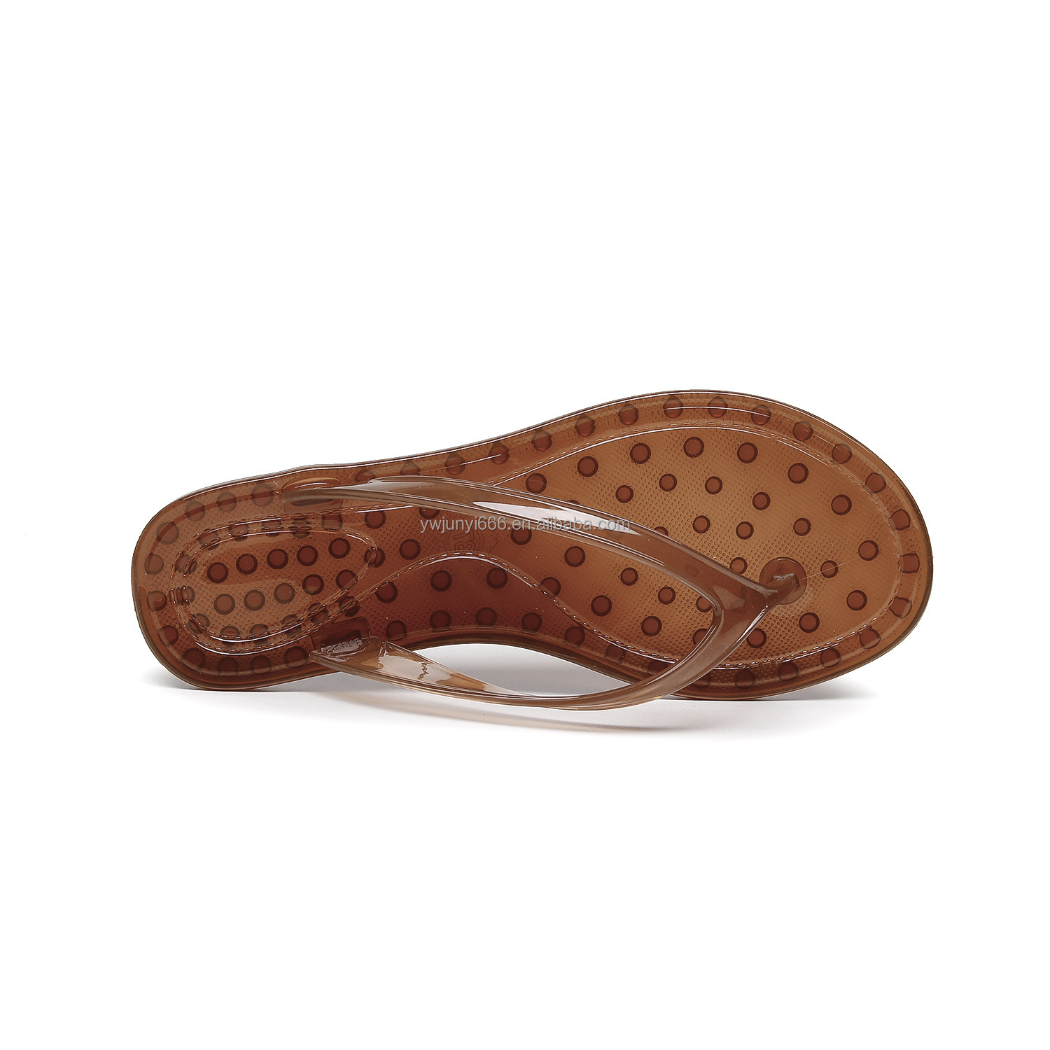 Fashion Versatile Women Plastic Jelly Flip Flops Flat Clip Toe Sandals Casual Outdoor Beach Thong Slippers for Summer detail