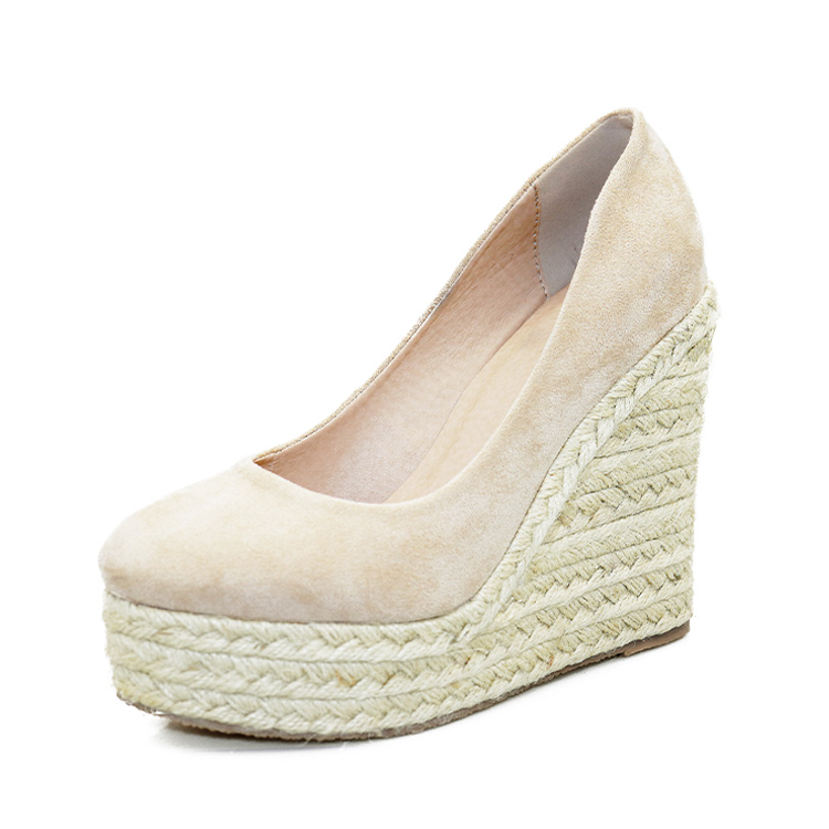 Elegant Ladies Party Shoes Brand Women Pumps with 7cm Wedge Heel and 42 Big Size Espadrilles Wedges High Heels Platform Style detail
