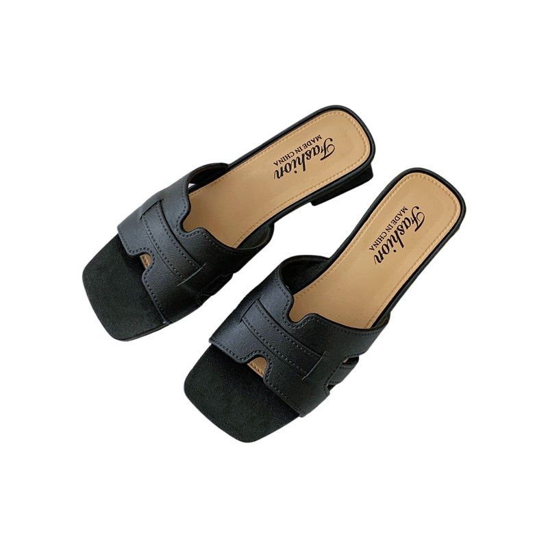 New women's shoes solid color casual summer wedge sandals fashionable slippers for women product view