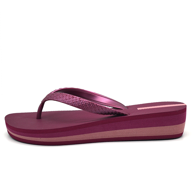 Hot Sales Wedge Heel Women Rubber Flip Flops detail