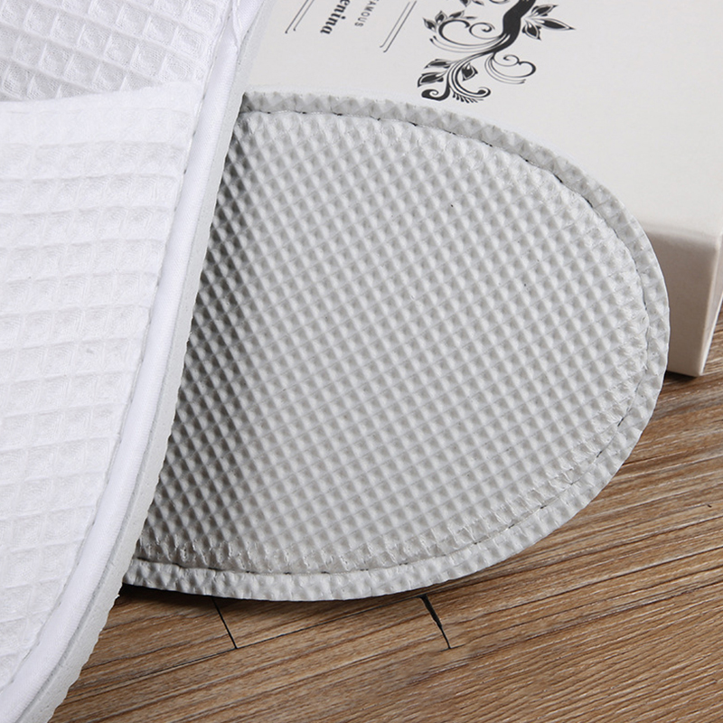 Custom Logo Waffle Slippers Soft Disposable Slippers Luxury Hotel Slippers detail