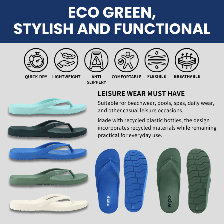 Waterproof Breathable Anti-Slip Summer Beach for for Women Open Toe Lightweight Vegan Flip Flops product view