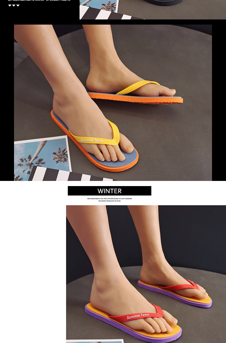 Summer Beach Casual Slipper Flip-Flops Logo Thong Flip Flop Sandal Outdoor Height Increasing Platform Style detail