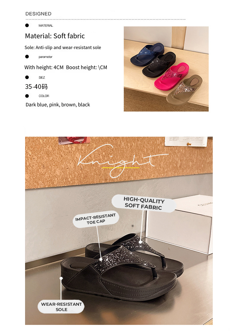 New Arrival Summer Beach Water Shoes Latest Design Women Flip Flops detail