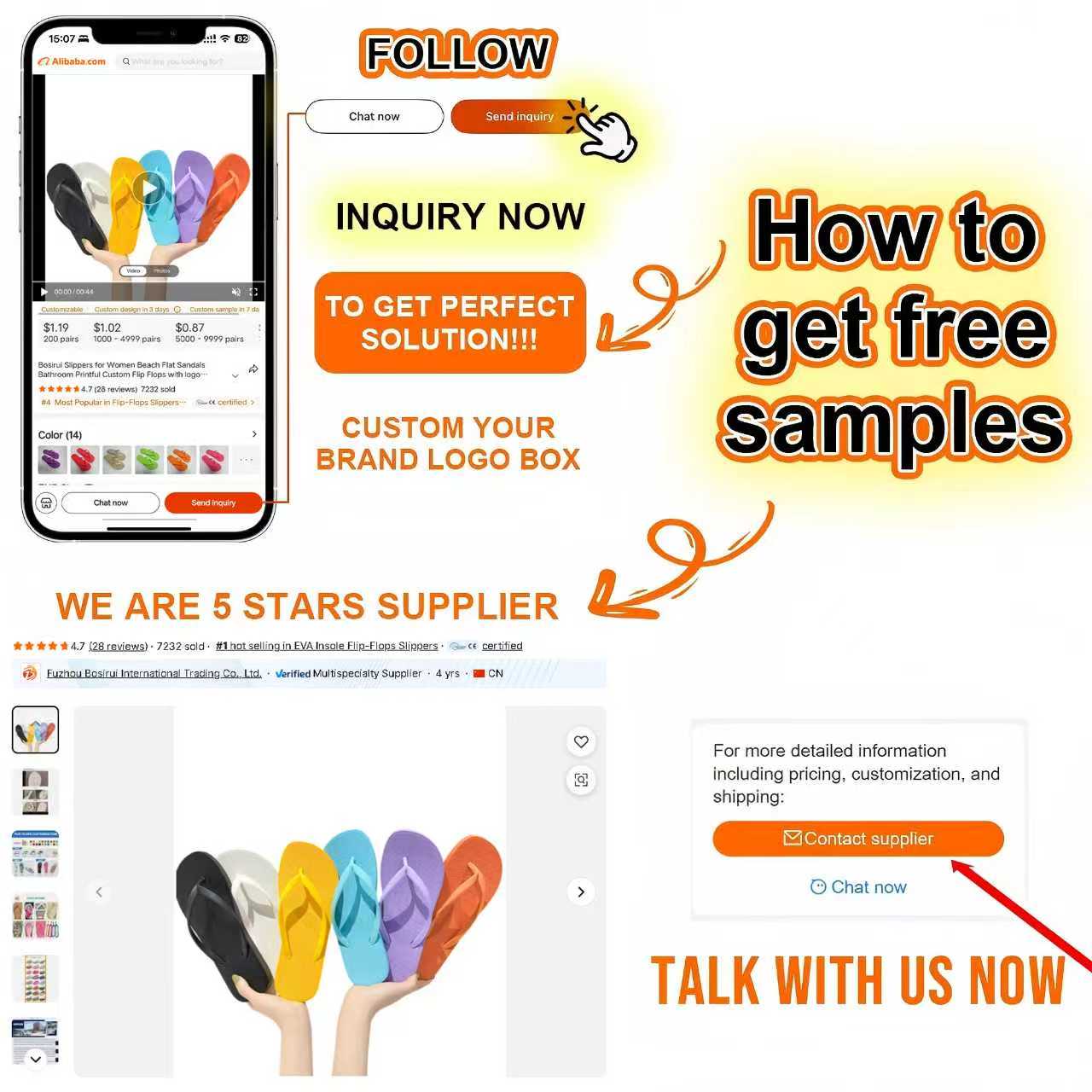 Bosirui Custom Bulk Sandals for Men Women Wedding Pool Party Slippers White Flip Flops Wedding for Guests Flip Flops Wedding product view