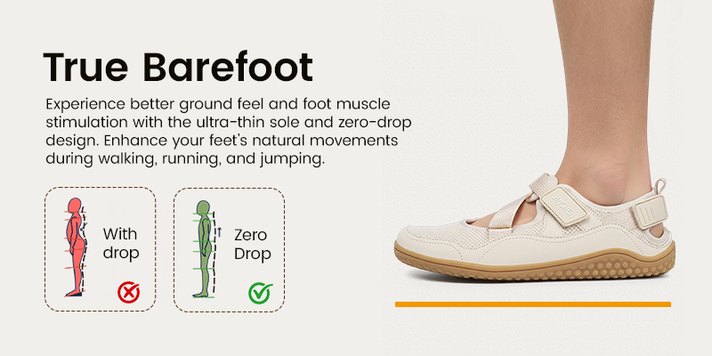 Custom Outdoor Flexible All-new All-terrain Minimalist Barefoot Hiking slippers Women Trail Sandals detail