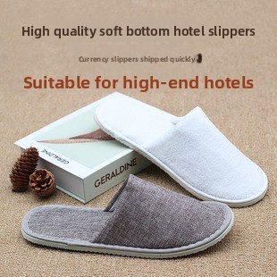 Hotel Disposable Amenities Guesthouse Room Slippers Beach Bathing Flip-Flops Waffle-Patterned Half-Wrap Extra-Thick Non-slip detail