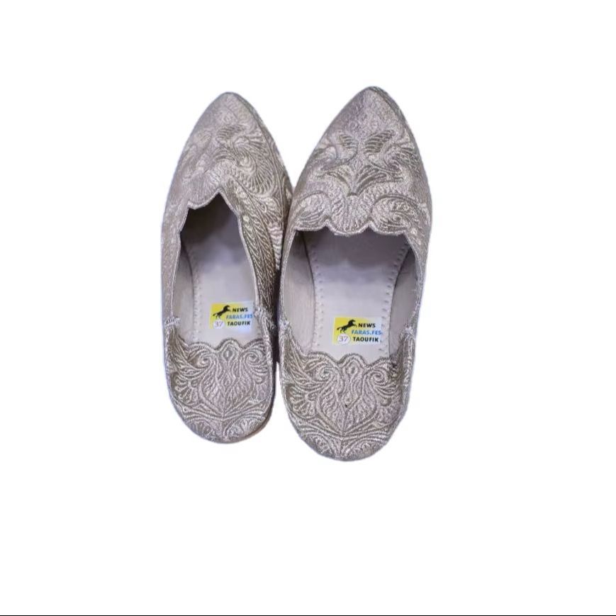 Women's Open-Toe Flip Flops Comfortable Cloth Leather PVC/PU Rubber Outsole for Weddings Spring Summer Autumn Winter Indoor Use product view