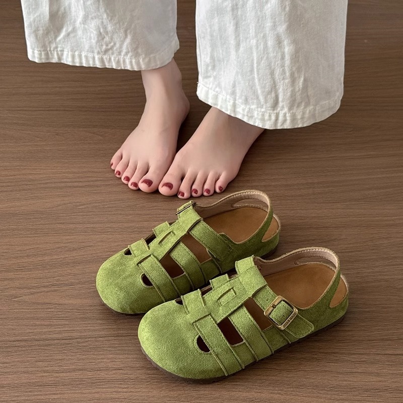 Summer New Retro Clogs Hollow Strap Fisherman Sandals Soft Slingback Comfort Daily Walking Flats for Ladies OEM ODM Wholesale