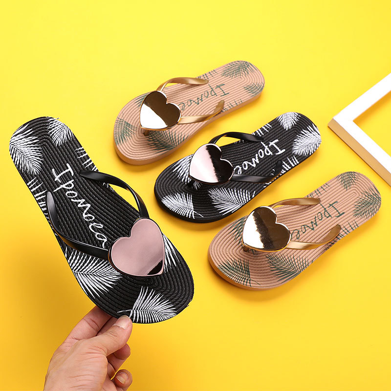 Women Sandals 2022 Sandals for Women and Ladies Beach Cheap Heart Shape Wholesale Flip Flops Slippers Shoes Ladies detail
