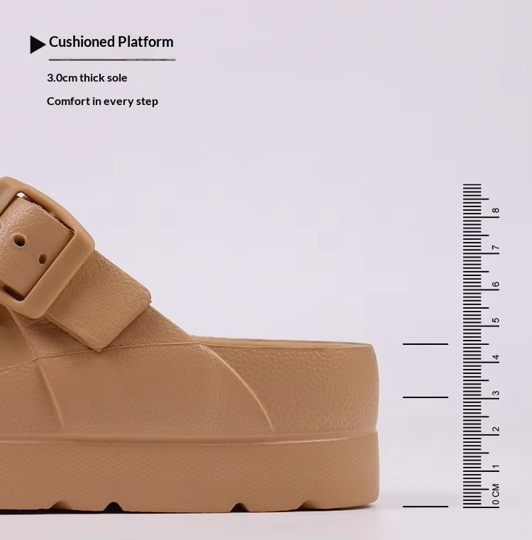 Breezestep Custom EVA Womens Buckle Strap Beach Sandals | Soft Arch Support Waterproof Breathable Deodorant Sandalias De Playa detail