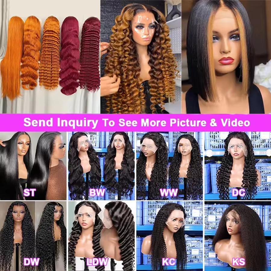 Raw Hair Vendor Deep Wave Transparent Lace Fronta Wigs for Women Deep Curly Lace Front Brazilian Human Hair Wigs for Black Women product view