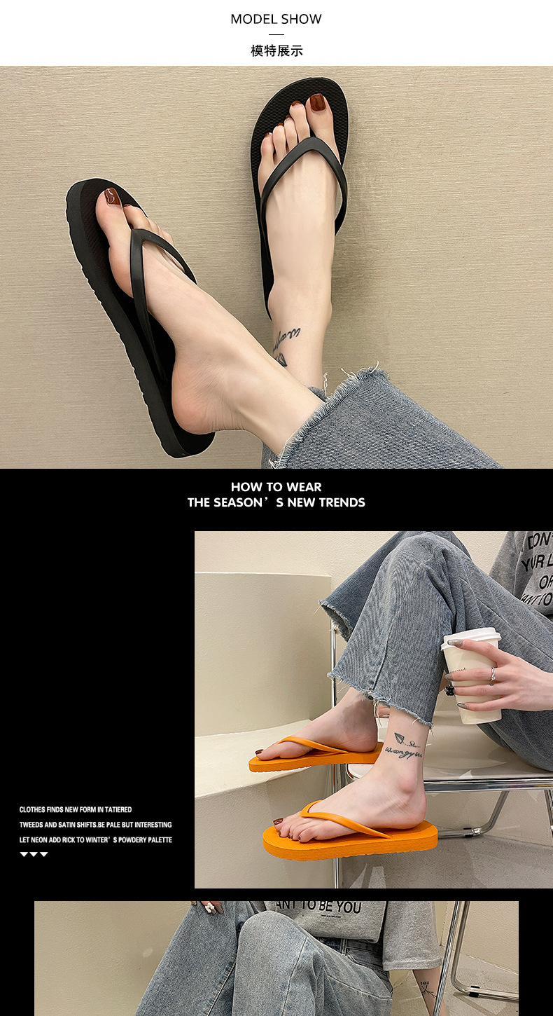 Wholesale Flip Flops Summer Anti-slip Beach EVA Slide Slipper for Women detail