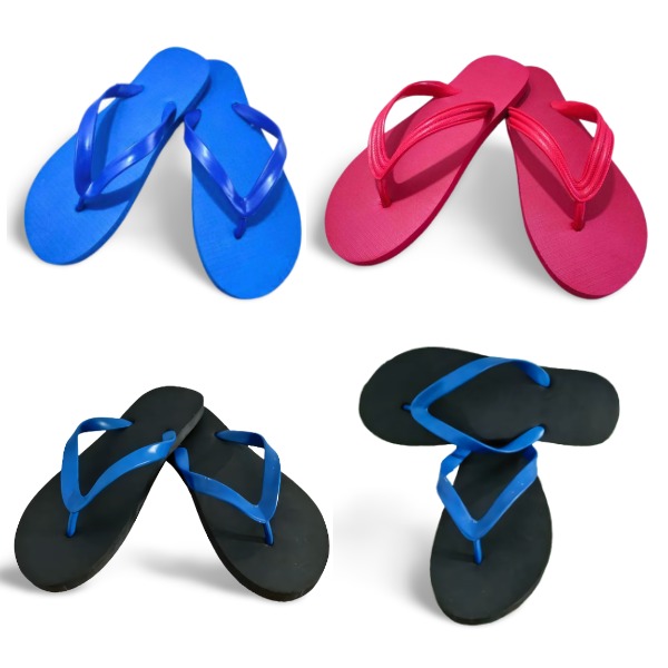 Hot Sale Ladies Flat Slippers Customized Eye-Catching New Design Colorful Women's Flip-Flops PU Wholesale Rubber Flip-Flops product view