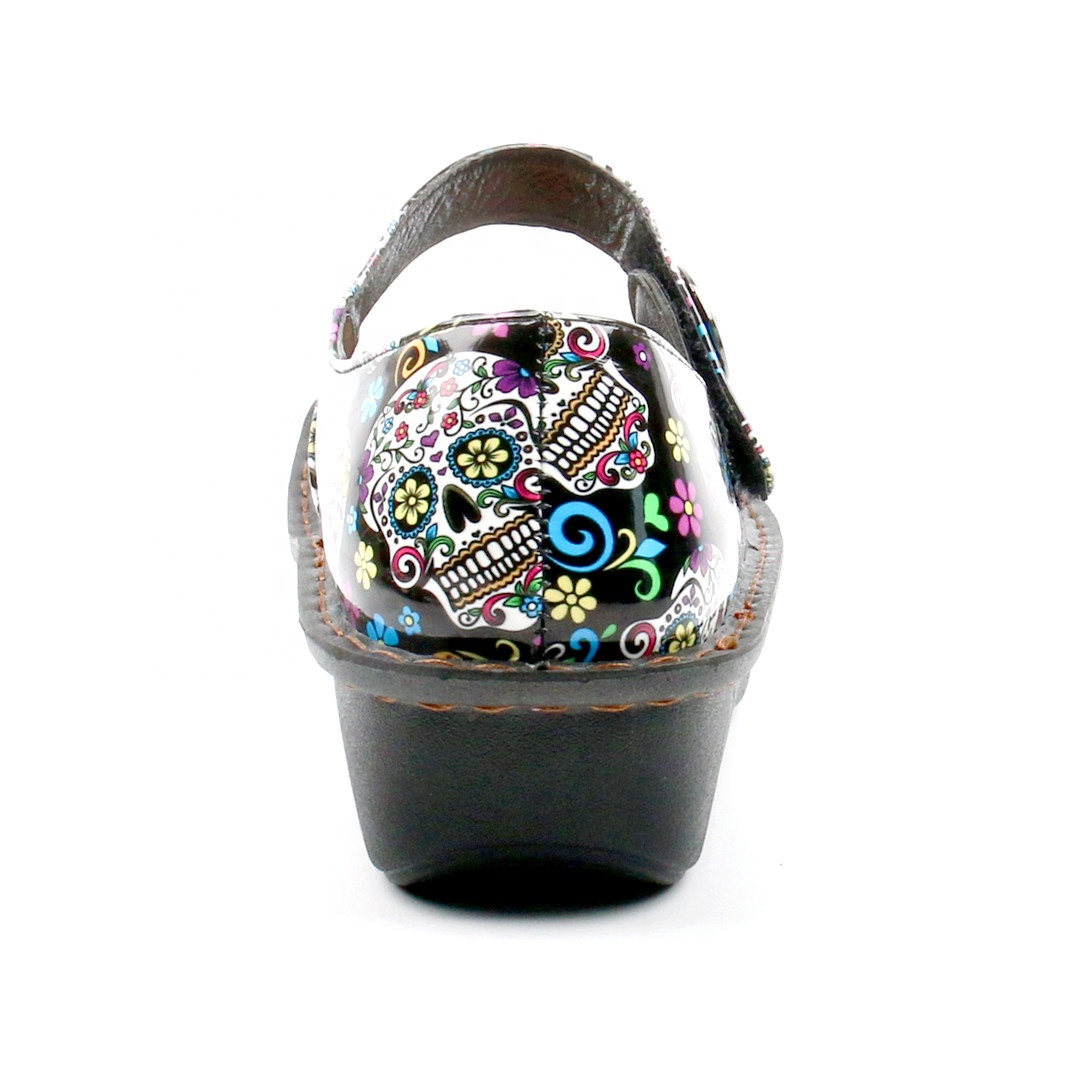 AEROCUSHION Ladies Comfortable slip Resistant Flat Clog Women Shoes and Mary Jane Nursing Working Clogs Shoes for Nurses detail