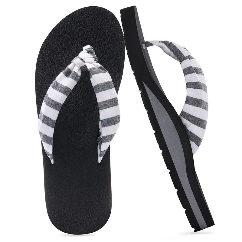 Large Size Wedge Heel Sandals for Women Buckle Strap Flip Flops Embroidered Ladies Summer Shoes detail