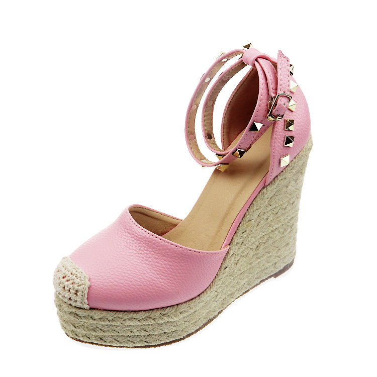 Women's Summer Espadrille Platform Sandals Breathable Wedges Shoes with Slip-Closed Toe Zapato de Mujer detail