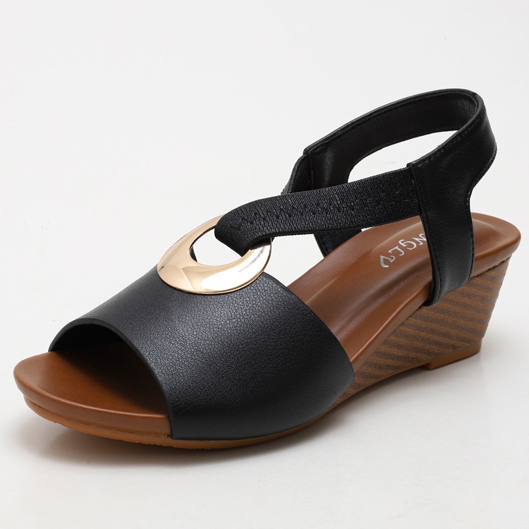 Hot Sale Summer Wedge Heel Sandals Thick Sole Lightweight Anti Slip Comfortable Casual Womens Mom Shoes detail