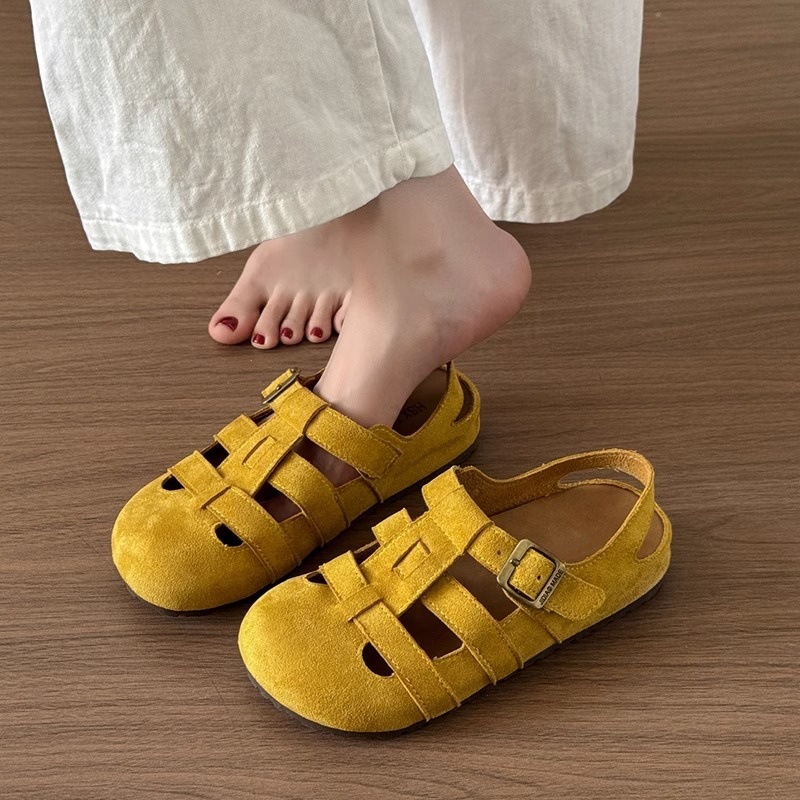 Summer New Retro Clogs Hollow Strap Fisherman Sandals Soft Slingback Comfort Daily Walking Flats for Ladies OEM ODM Wholesale product view