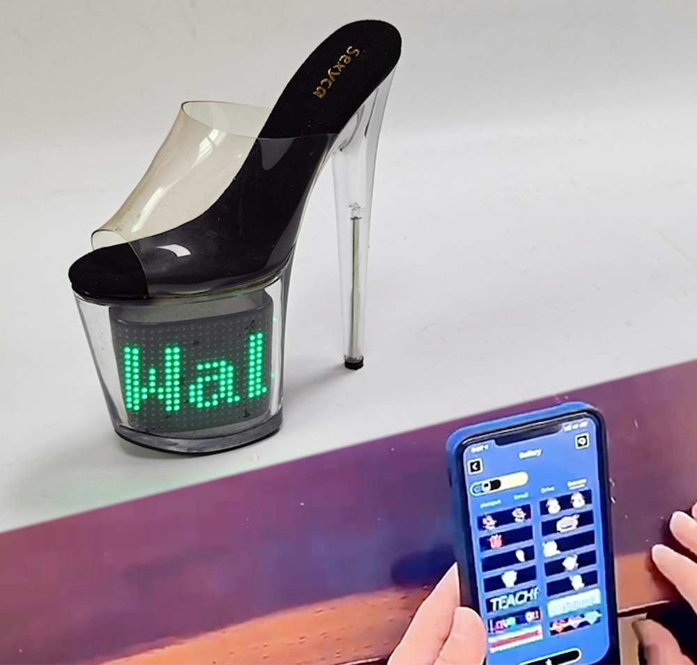 Remote Led Light Platform Sandals Sexy Transparent Slim Ultra High Heels 20 CM Women Sandal Female Pole Dancing Shoes Women detail