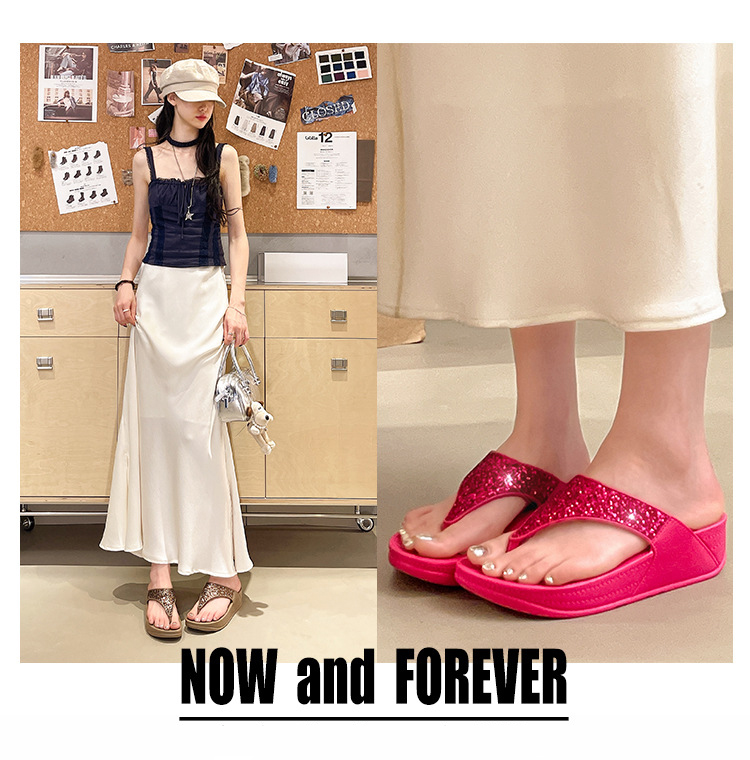 New Arrival Summer Beach Water Shoes Latest Design Women Flip Flops detail
