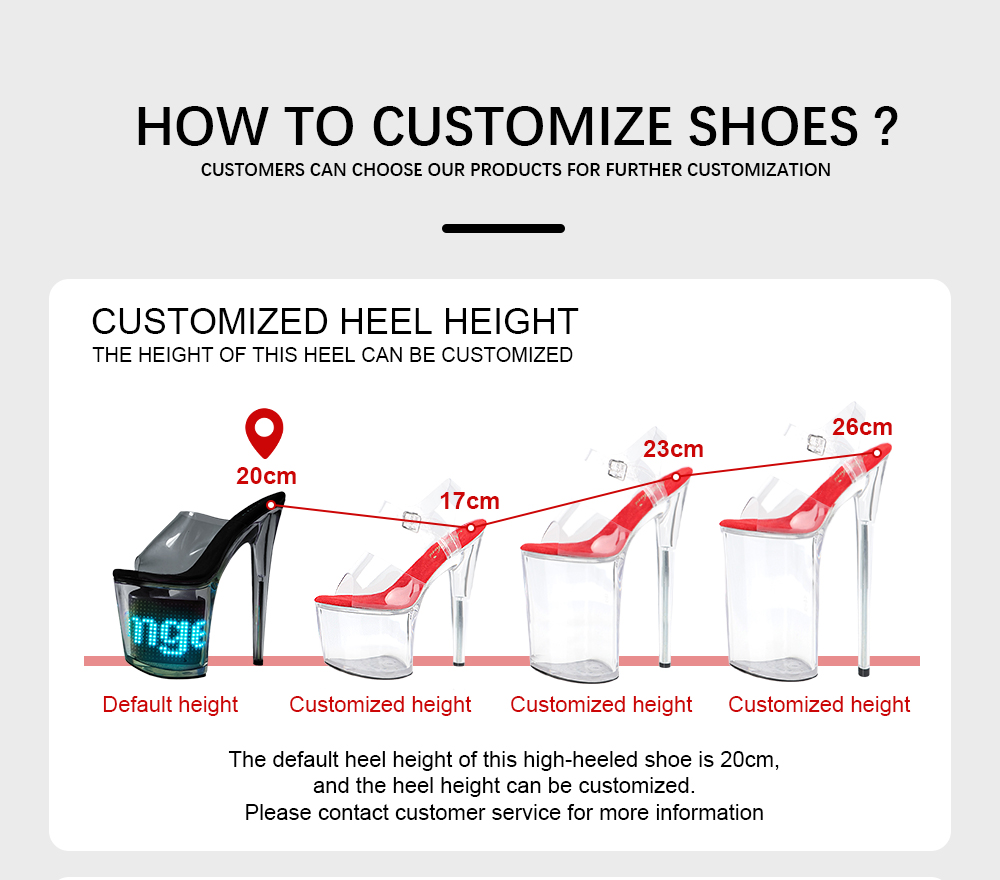 Remote Led Light Platform Sandals Sexy Transparent Slim Ultra High Heels 20 CM Women Sandal Female Pole Dancing Shoes Women product view