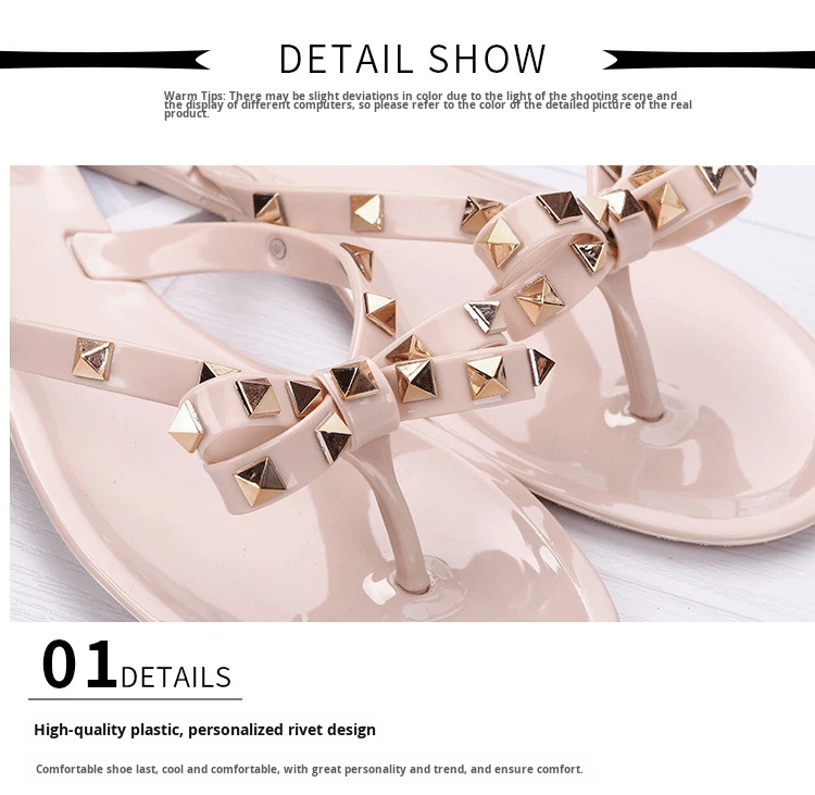 European New Style Platform Transparent Slip-On Fashion Trend Flip-Flops Round Toe for Summer Outdoor Use Jelly Sandals Women detail