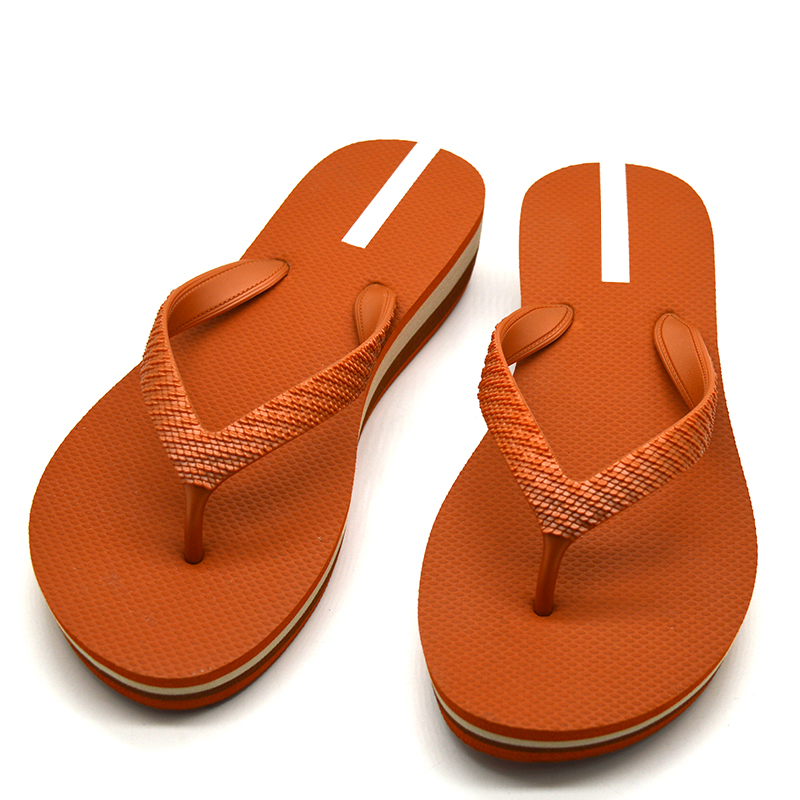 Hot Sales Wedge Heel Women Rubber Flip Flops detail