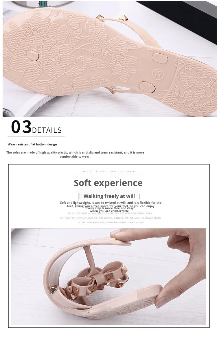 European New Style Platform Transparent Slip-On Fashion Trend Flip-Flops Round Toe for Summer Outdoor Use Jelly Sandals Women detail