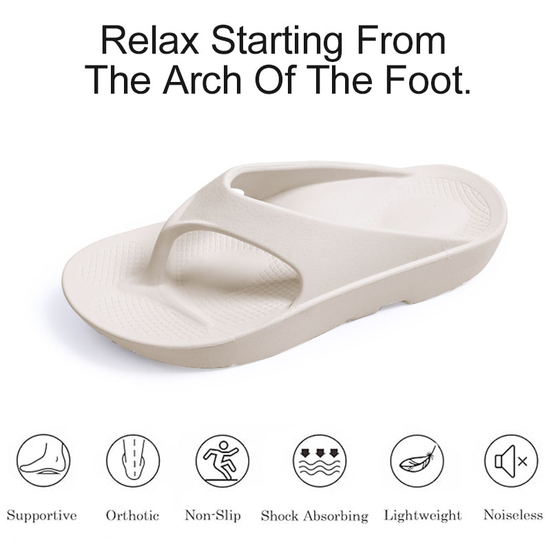Comfy Flip Flops for Women With Arch Support  Orthotic, Non-Slip Sole Slip on Casual Indoor and Outdoor Ladies Sandals product view