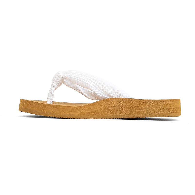 Women EVA Flip Flops Knotted Cloth Strap Lightweight Beach Slippers detail