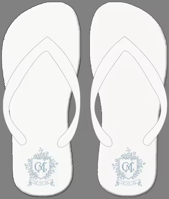 High-end Luxury Brand Custom Flip-flops Factory Custom Flip Flops Personalized White Color Women Wedding Flip Flops detail