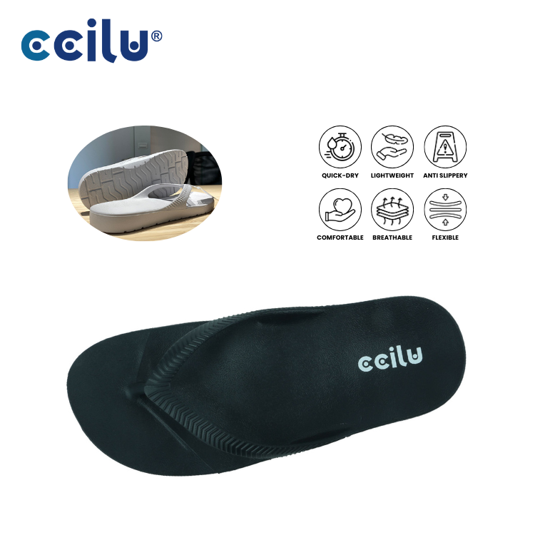 Waterproof Breathable Anti-Slip Summer Beach for for Women Open Toe Lightweight Vegan Flip Flops