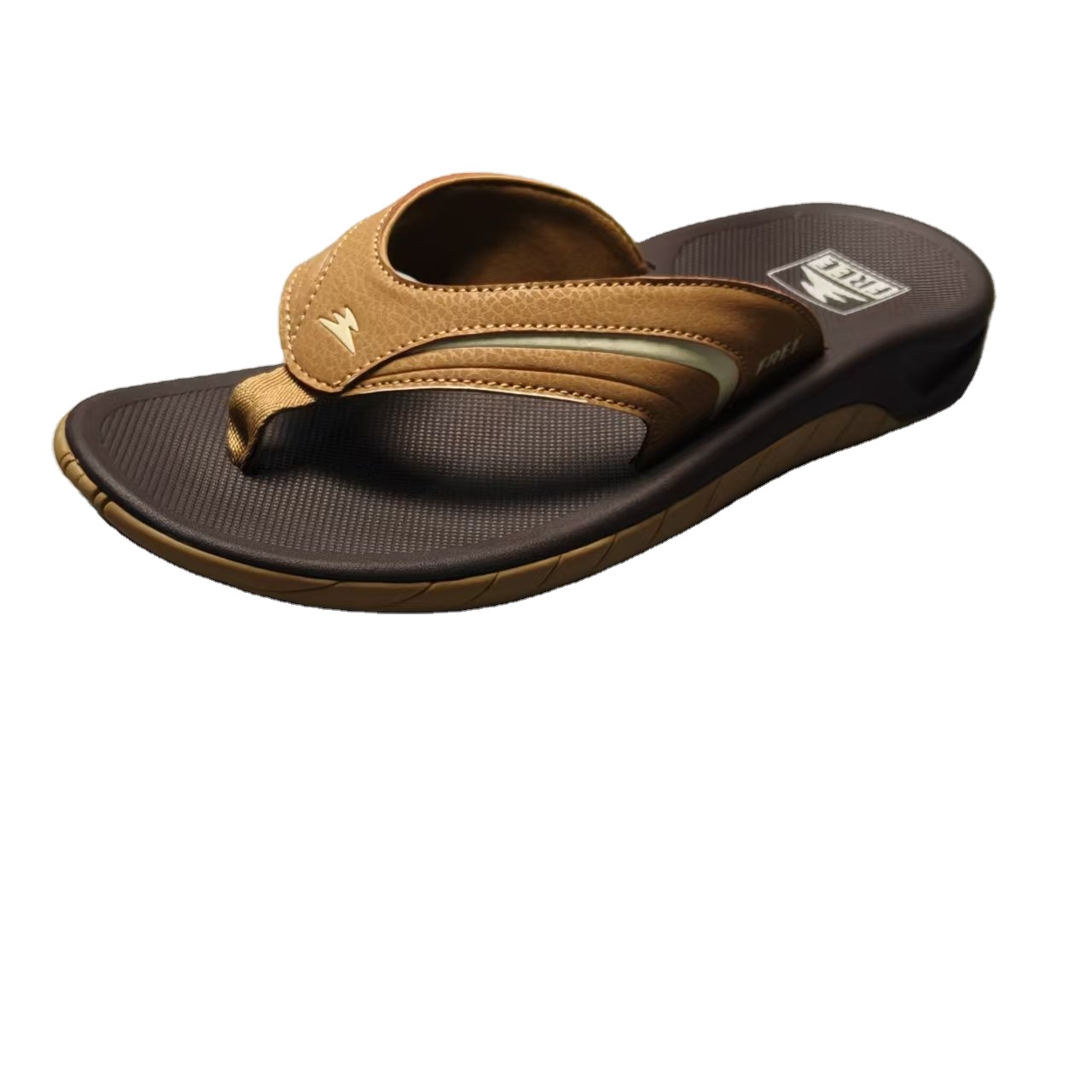 High-end Fashion Trendy Pu Upper Striped Design Breathable Durable Comfortable Stylish Elegant Thick-soled Outdoor Slippers product view