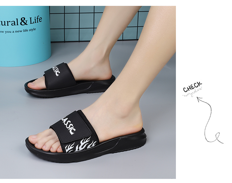 Manufacturers Wholesale Thick Bottom Sporty Outdoor Slippers Flip-flops Winter Summer EVA Outsole Split Leather Upper Cotton detail