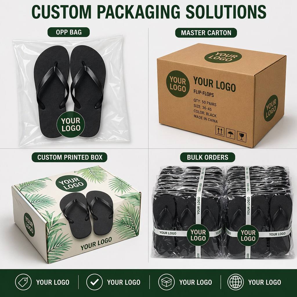 Wholesale Custom Logo EVA Flip Flops OEM Unisex Waterproof Lightweight Slippers for Hotel Beach Pool Party Promotional Event product view