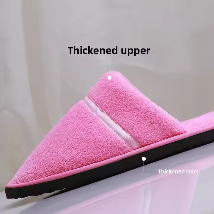 Customized logo Soft Non-slip Disposable Indoor Hotel slippers for comfort Hospitality Spa Facility Guest Room product view