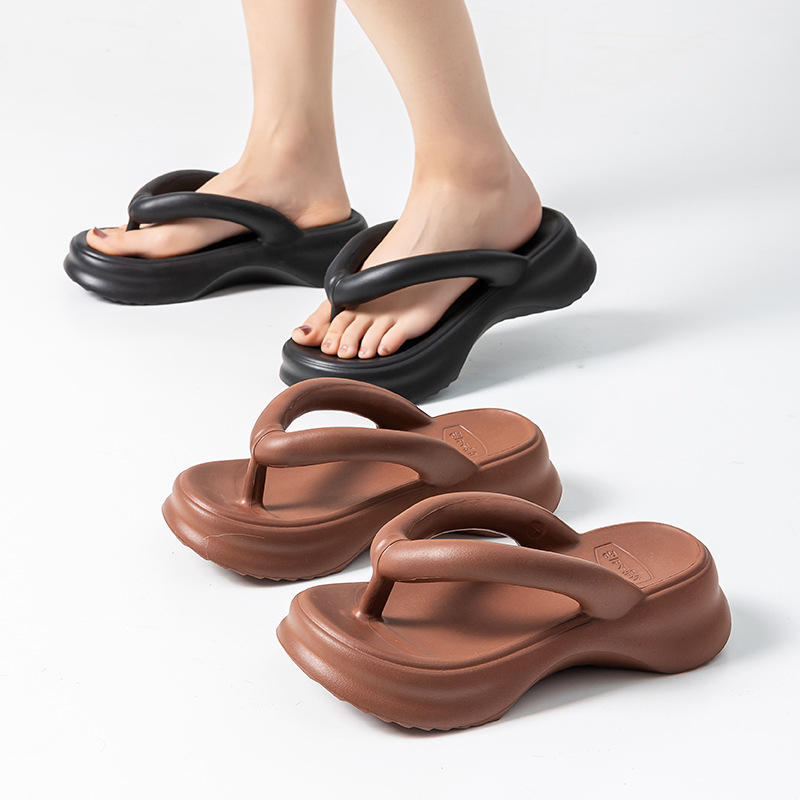 2025 Wholesale OEM Women Outdoor Flip-flops High Heel Sandals Anti-Slip Arch Support Thick Bottom for Spring Summer Autumn product view