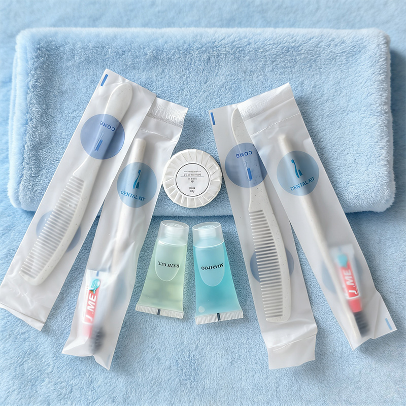 Wholesale Custom Airbnb Disposable Unisex Slippers Wash Set Hotel Luxury Bathroom Shampoo Toiletries Amenity Set product view