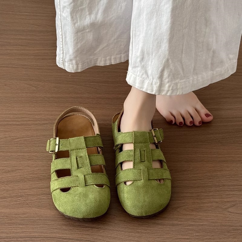 Summer New Retro Clogs Hollow Strap Fisherman Sandals Soft Slingback Comfort Daily Walking Flats for Ladies OEM ODM Wholesale detail