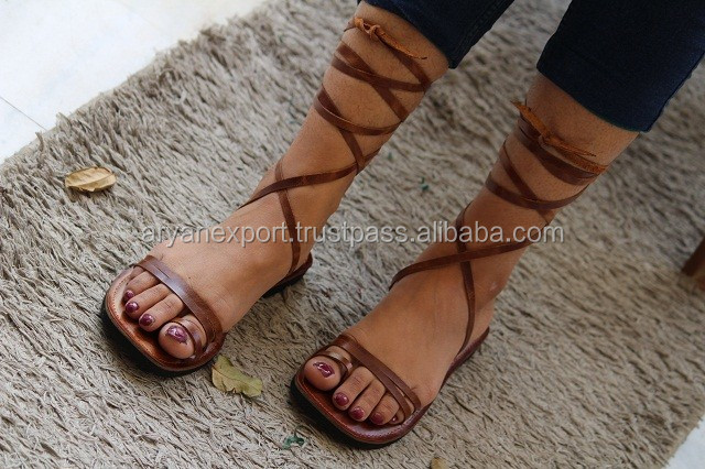 Real Leather Stylish Flip Flops Slipper Sandal Women detail